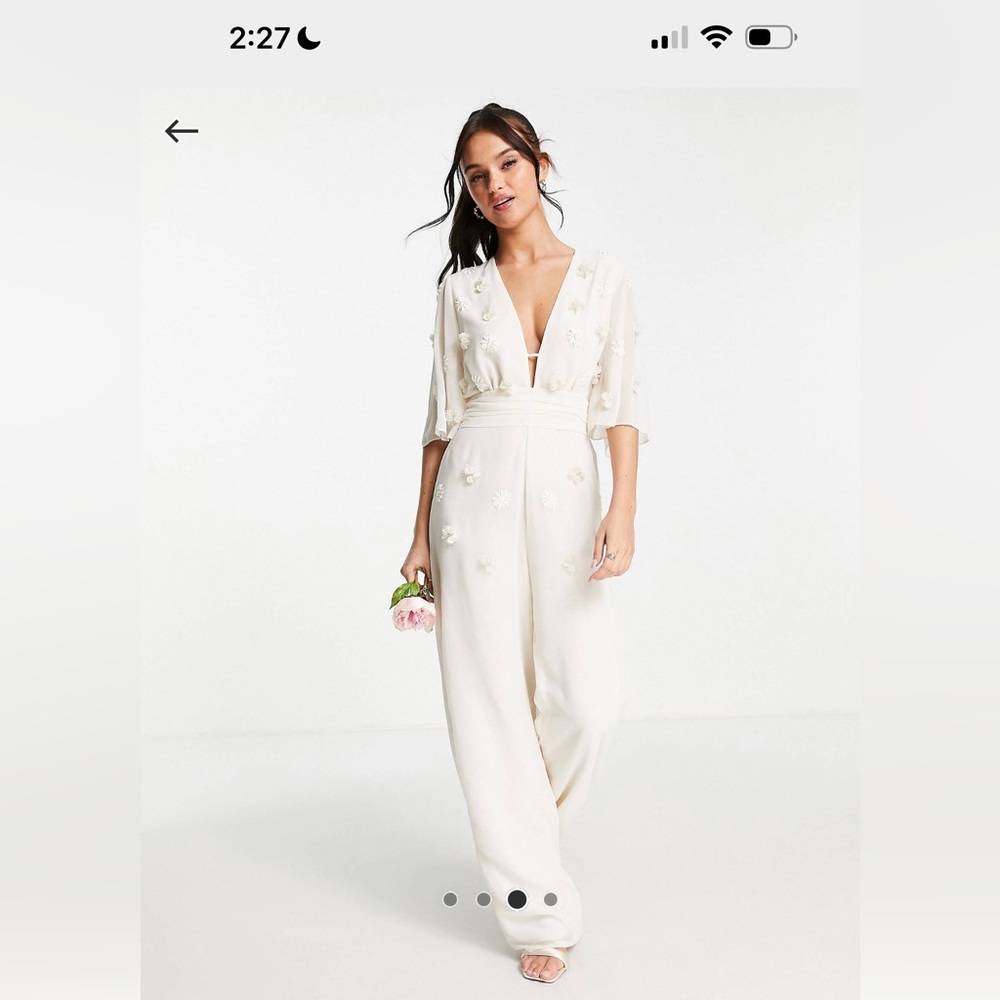 Stunning white floral jumpsuit